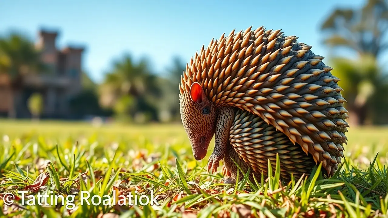 Significado de Sonhar com Tatu-Bola: Interpretações e Simbolismos Tatu-bola enrolado em forma de bola.