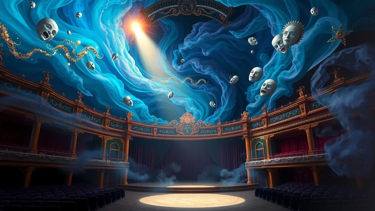 Sonho com teatro e palco iluminado