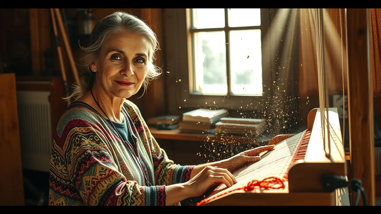 Sonhar com Tecelagem: Descubra os Significados e Simbolismos Ocultos Mulher tecendo em tear de madeira