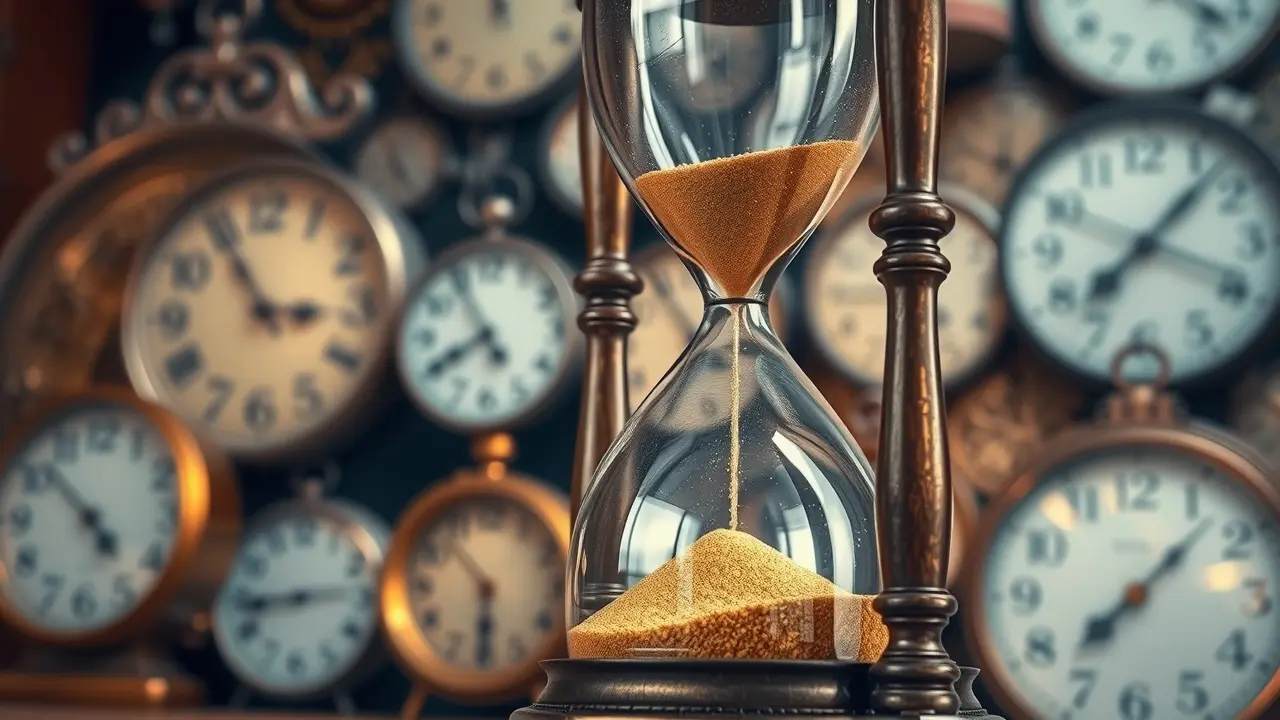 Sonhar com Temporização: Desvende os Significados e Símbolos Ocultos Ampulheta antiga com areia dourada caindo, simbolizando a passagem do tempo.