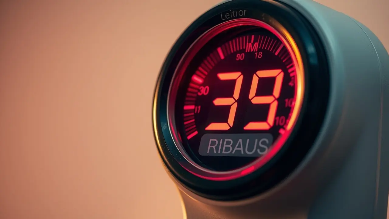 Termômetro mostrando febre alta