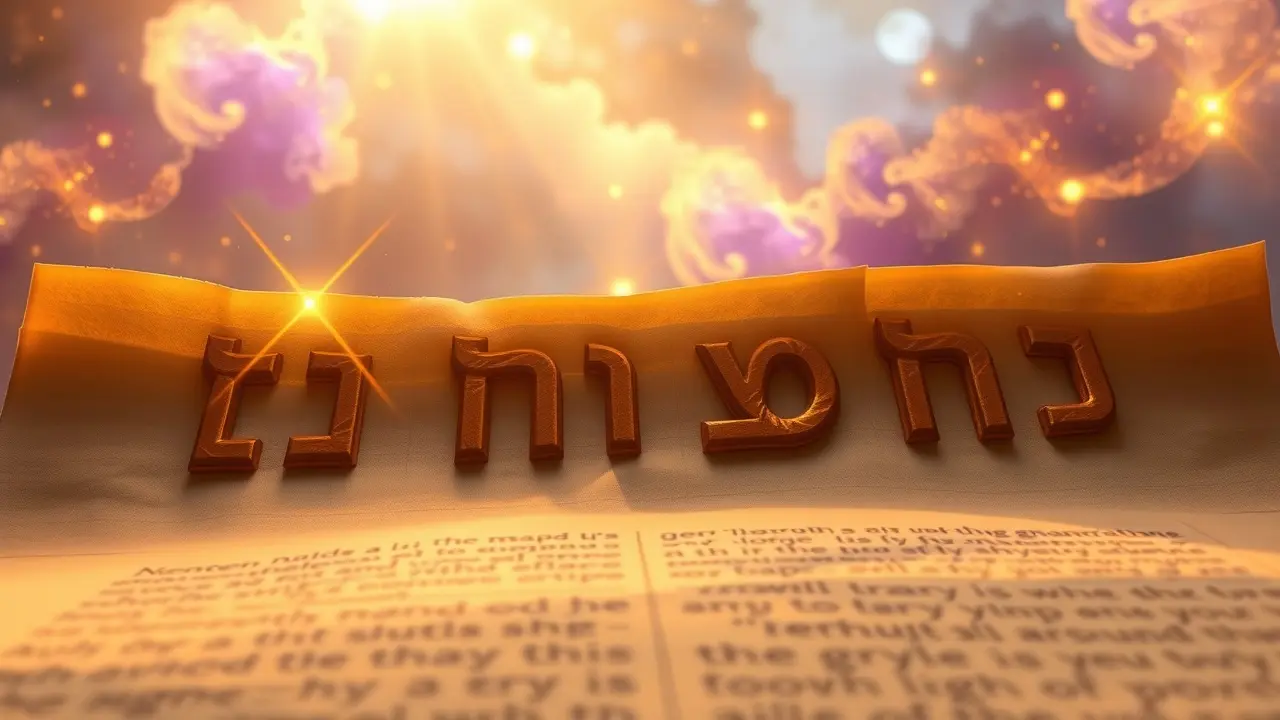 O Tetragrammaton brilhante em um sonho espiritual.