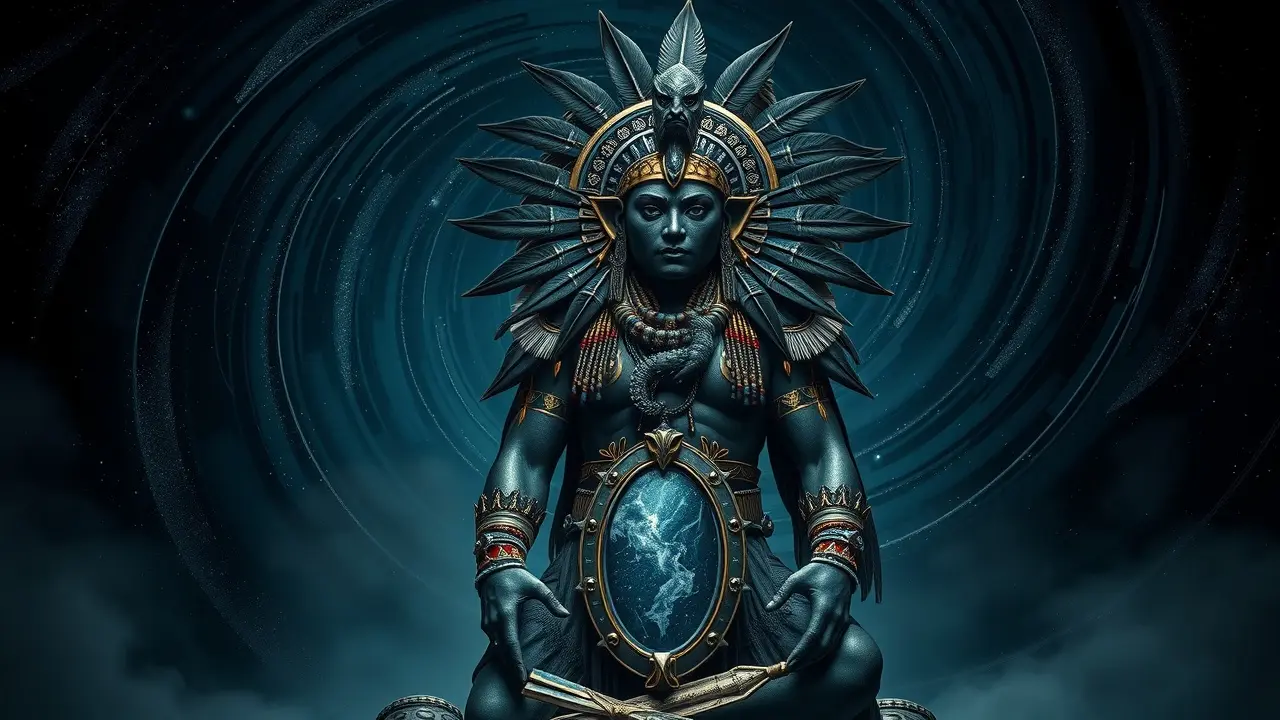 Sonhar com Tezcatlipoca: Desvende os Segredos do Espelho Fumegante Tezcatlipoca, deus asteca do espelho fumegante