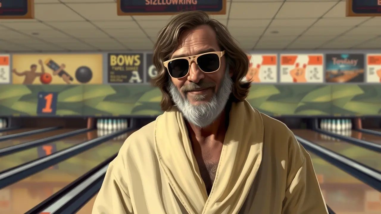 Significado de Sonhar com The Dude: Uma Análise Detalhada The Dude sorrindo em uma pista de boliche