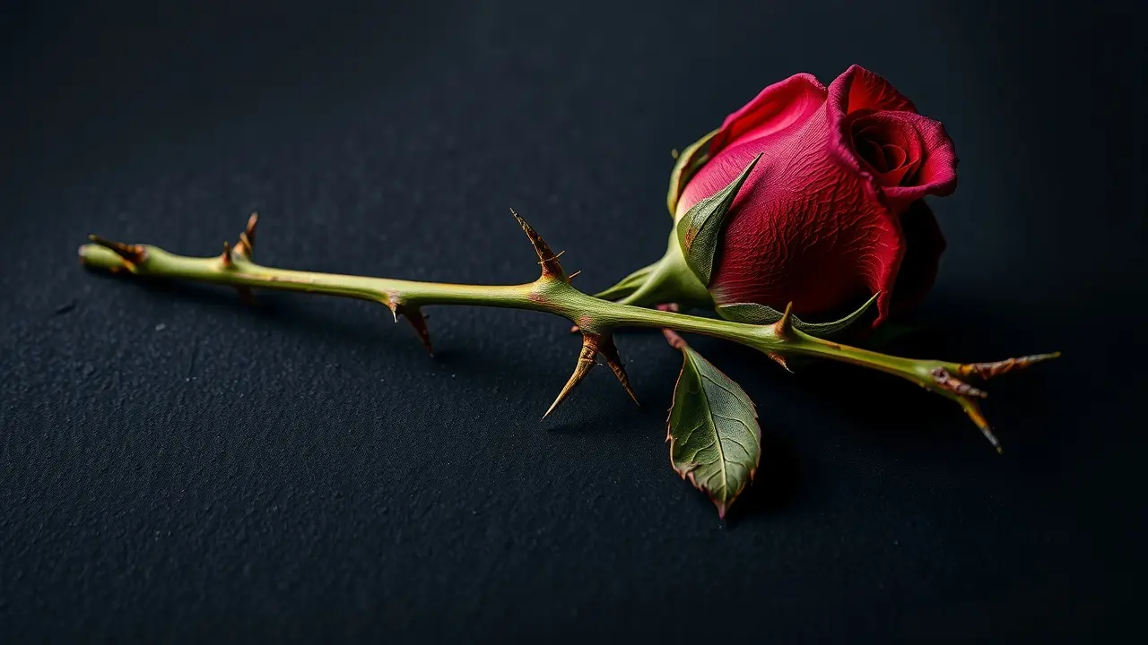 Sonhar com Espinho: Descubra os Significados e Interpretações Rosa com espinhos em close