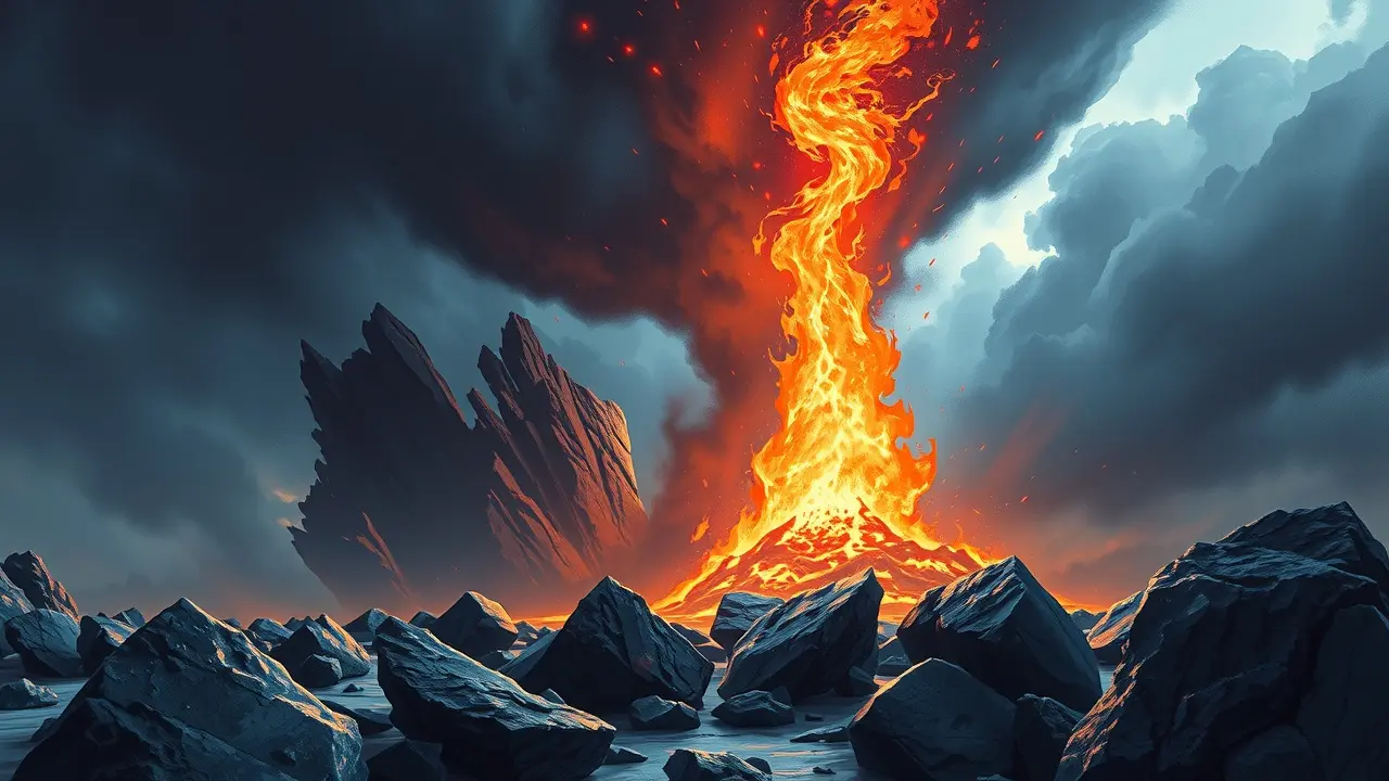 Sonhar com Thurisaz: Desvende os Significados Ocultos da Runa Runa Thurisaz brilhando em meio à tempestade