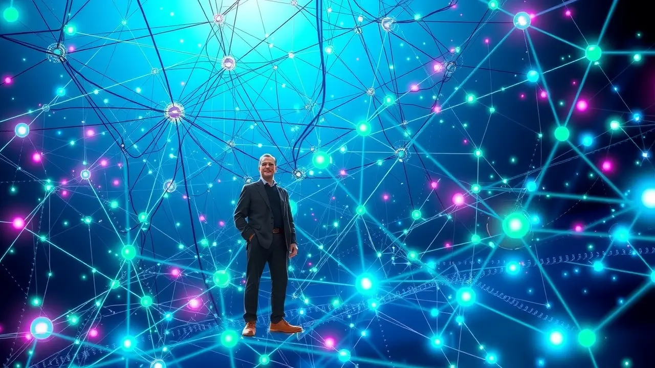 Sonho com Tim Berners-Lee e a teia da internet.