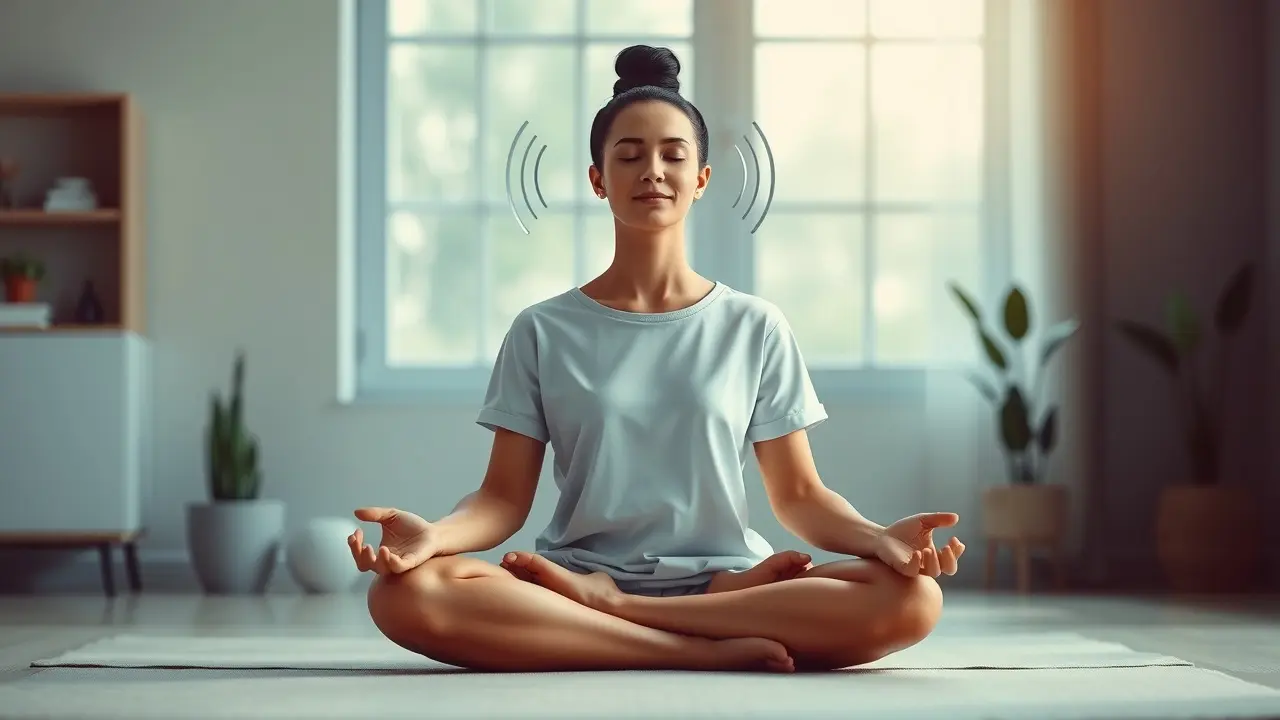 Significado de Sonhar com Tinnitus: Interpretações e Alívio Pessoa meditando para encontrar paz interior após sonho com zumbido no ouvido