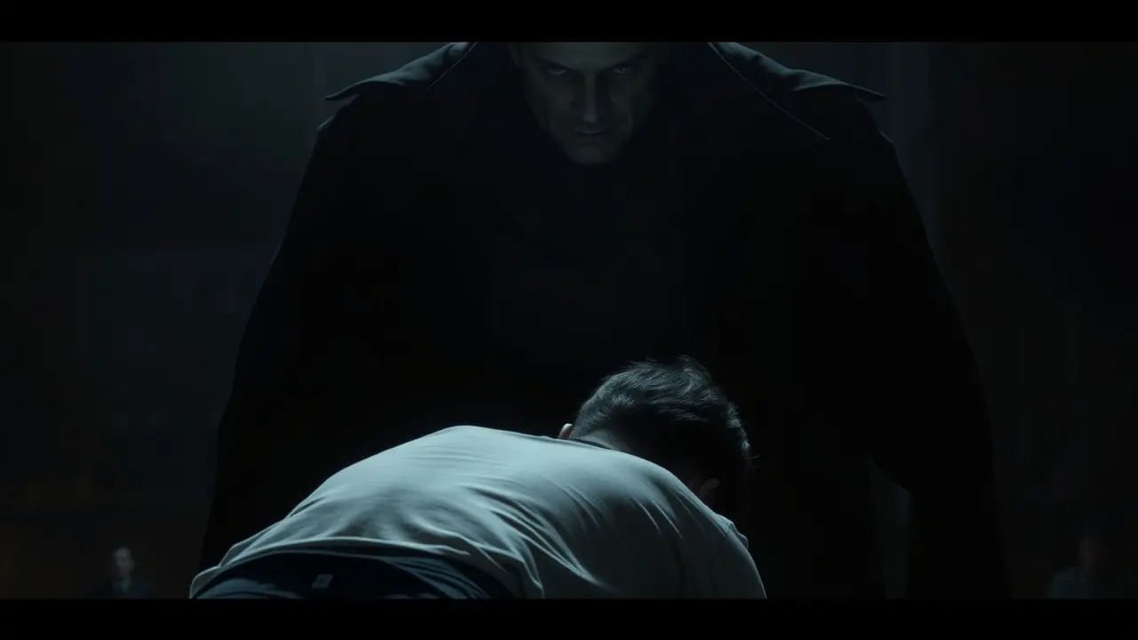 Ilustração de uma figura tirânica e opressora