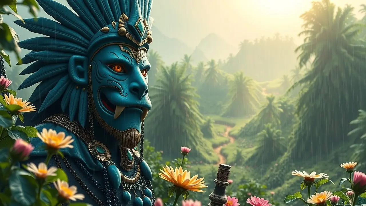 Tlaloc, deus asteca da chuva e fertilidade