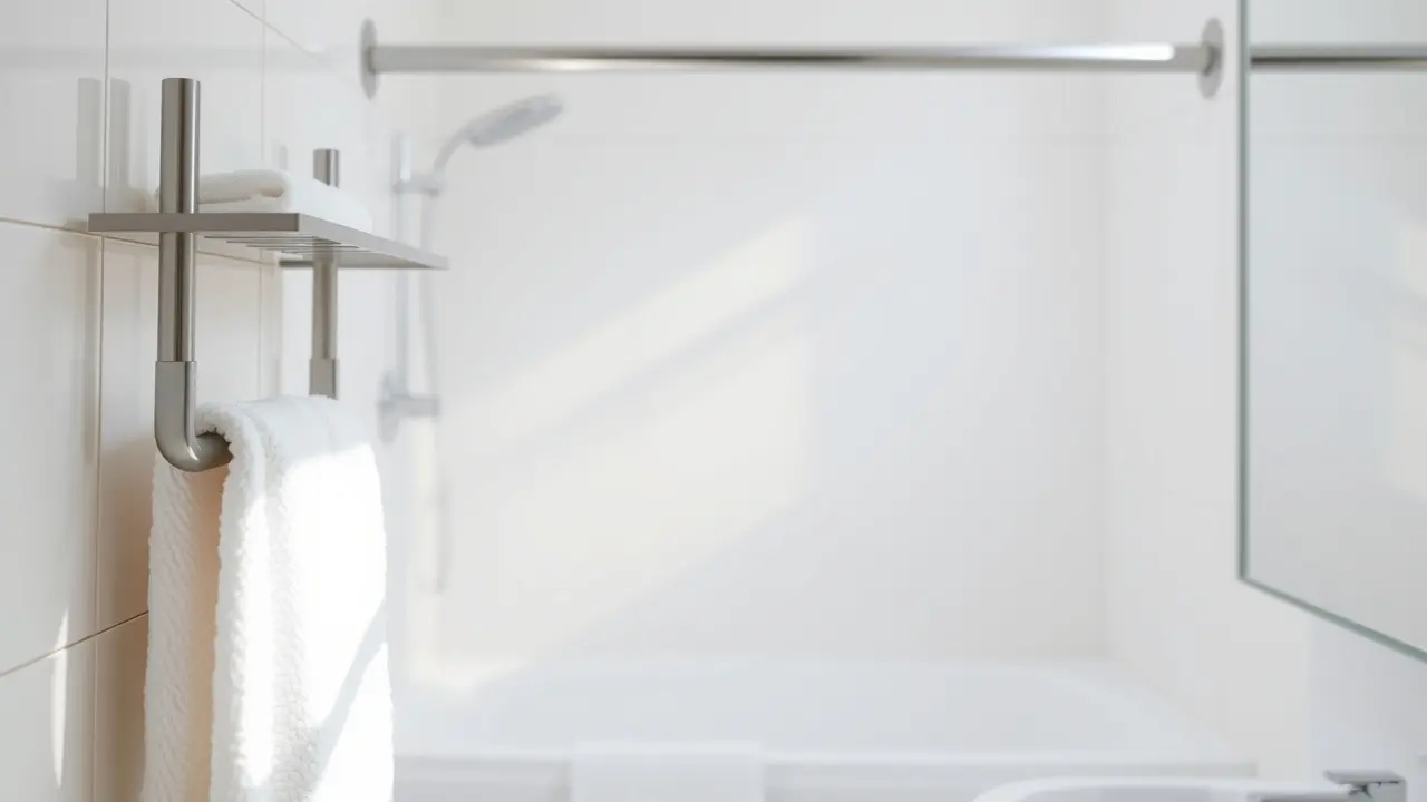 Sonhar com Toalha: Descubra os Significados e Interpretações! Toalha branca pendurada em um banheiro limpo