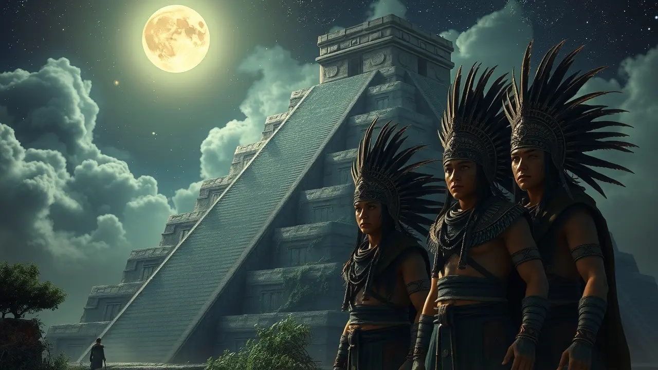 Sonho com guerreiros toltecas e pirâmide