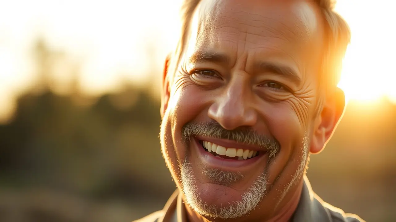 Sonhar com Tom Hanks: Descubra o Significado e as Mensagens Ocultas Tom Hanks sorrindo gentilmente