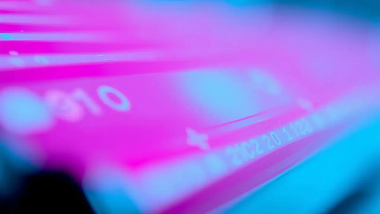 Toner colorido em close-up.