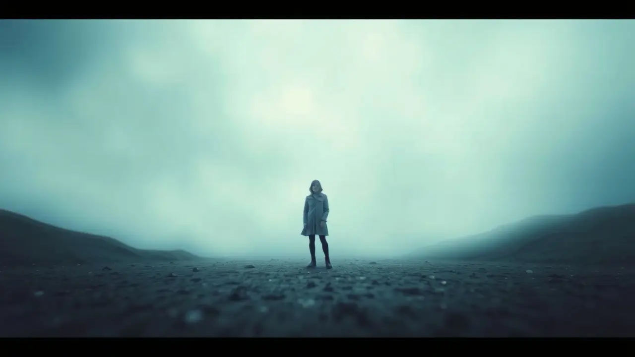 Pessoa sentindo tontura, representação visual onírica.