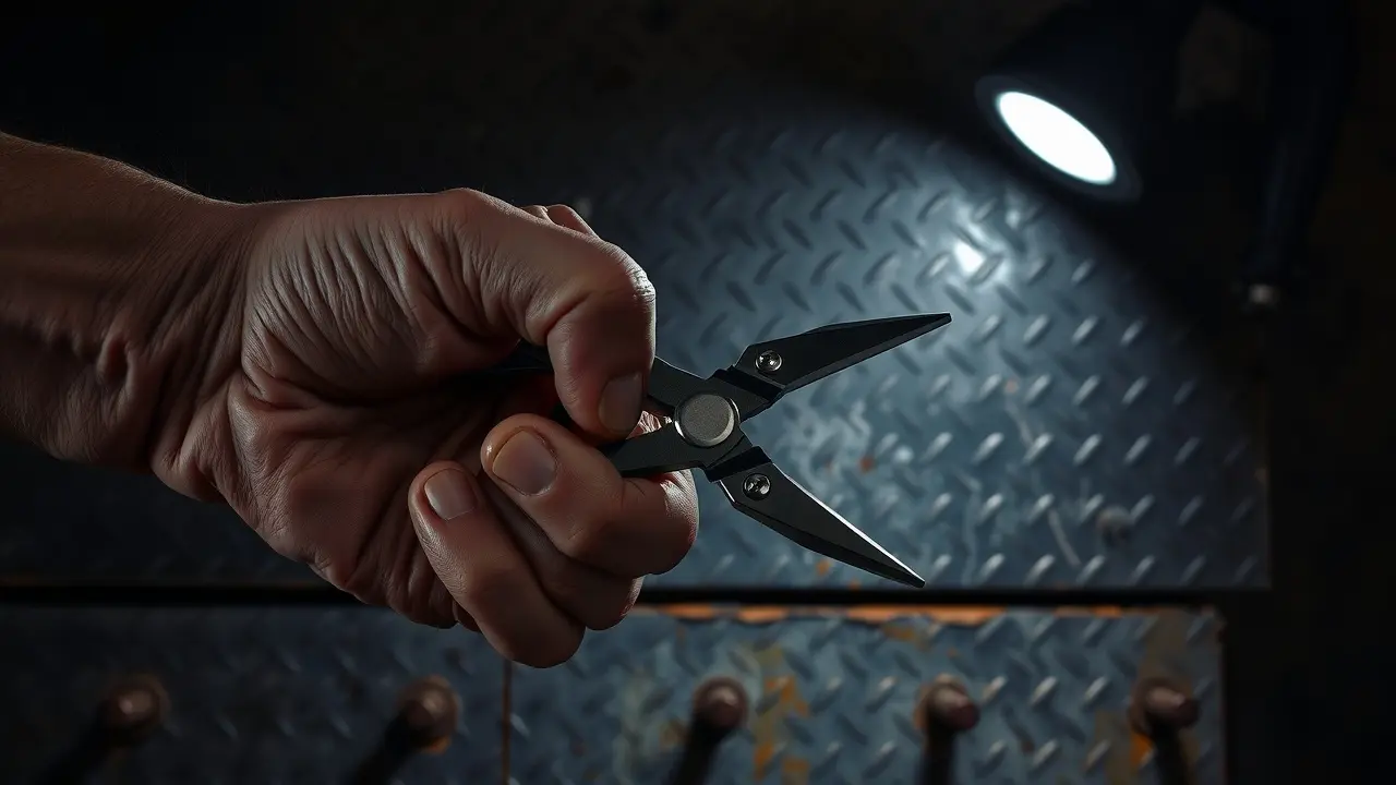 Sonhar com Torquês: Descubra os Significados e Interpretações! Mão segurando alicate torquês