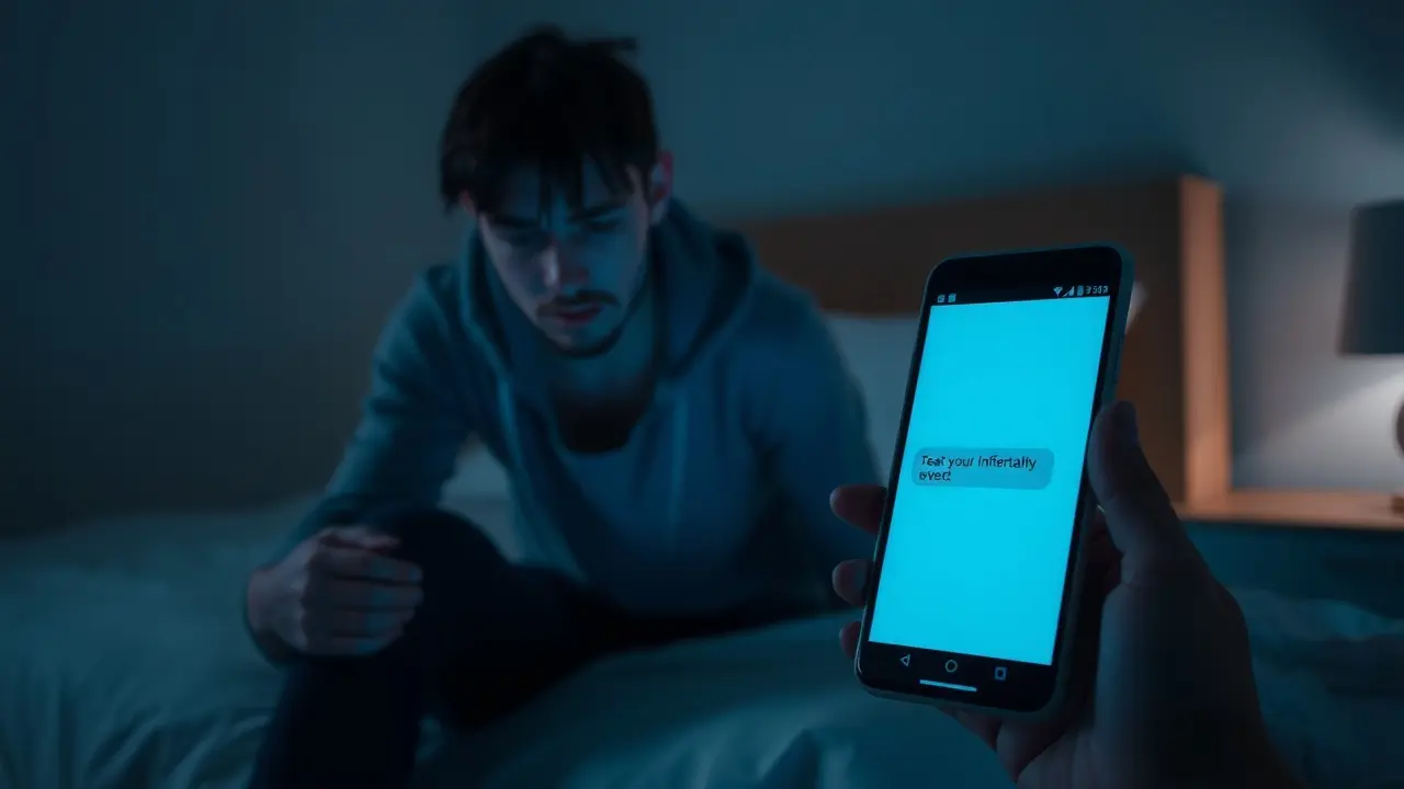 Pessoa angustiada após sonhar com traição.