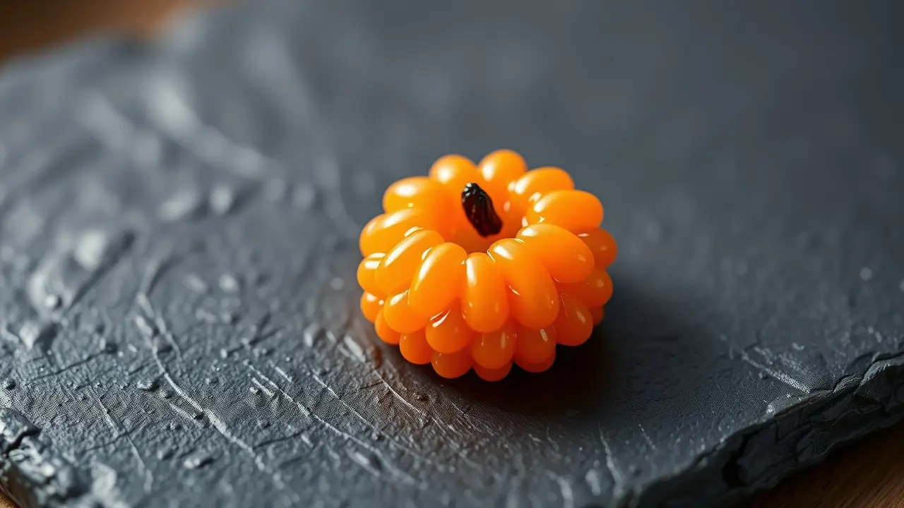 Uni fresco sobre prato de ardósia