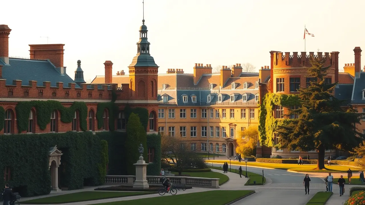 Sonhar com Universidade: Descubra o Significado e as Mensagens Ocultas Campus universitário iluminado ao amanhecer