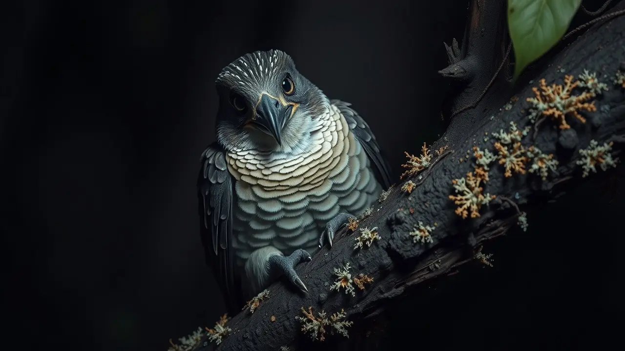 Sonhar com Urutau: Descubra o Significado e as Mensagens Ocultas Urutau camuflado em tronco de árvore.