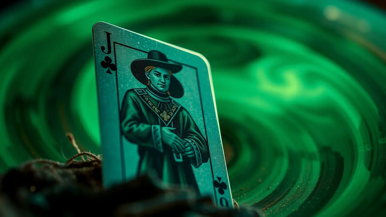 Valete de Paus com fundo místico
