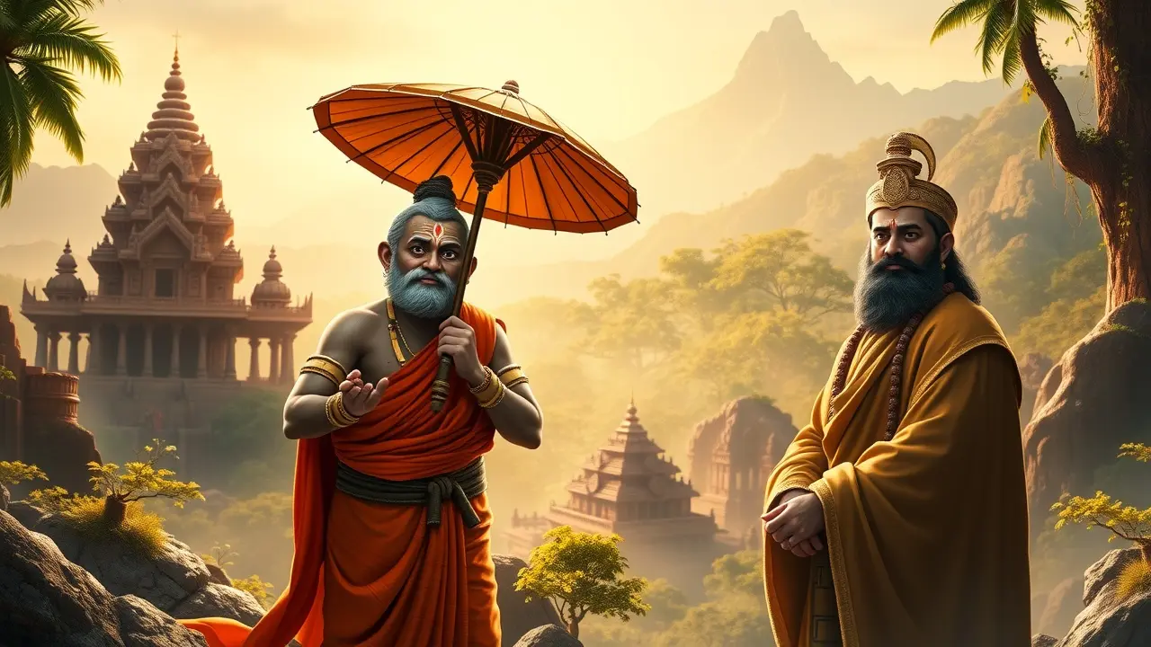 Vamana diante do Rei Bali