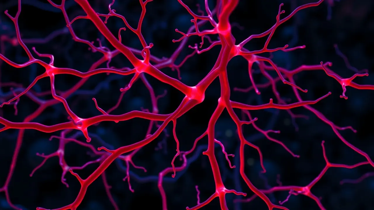 Sonhar com Vascularização: Descubra os Significados Ocultos Ilustração de vasos sanguíneos vibrantes.