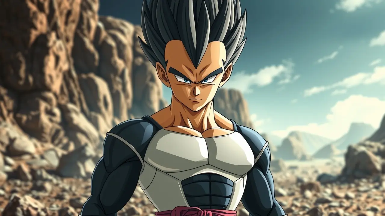 Sonhar com Vegeta: Descubra os Significados Ocultos! Vegeta com expressão determinada