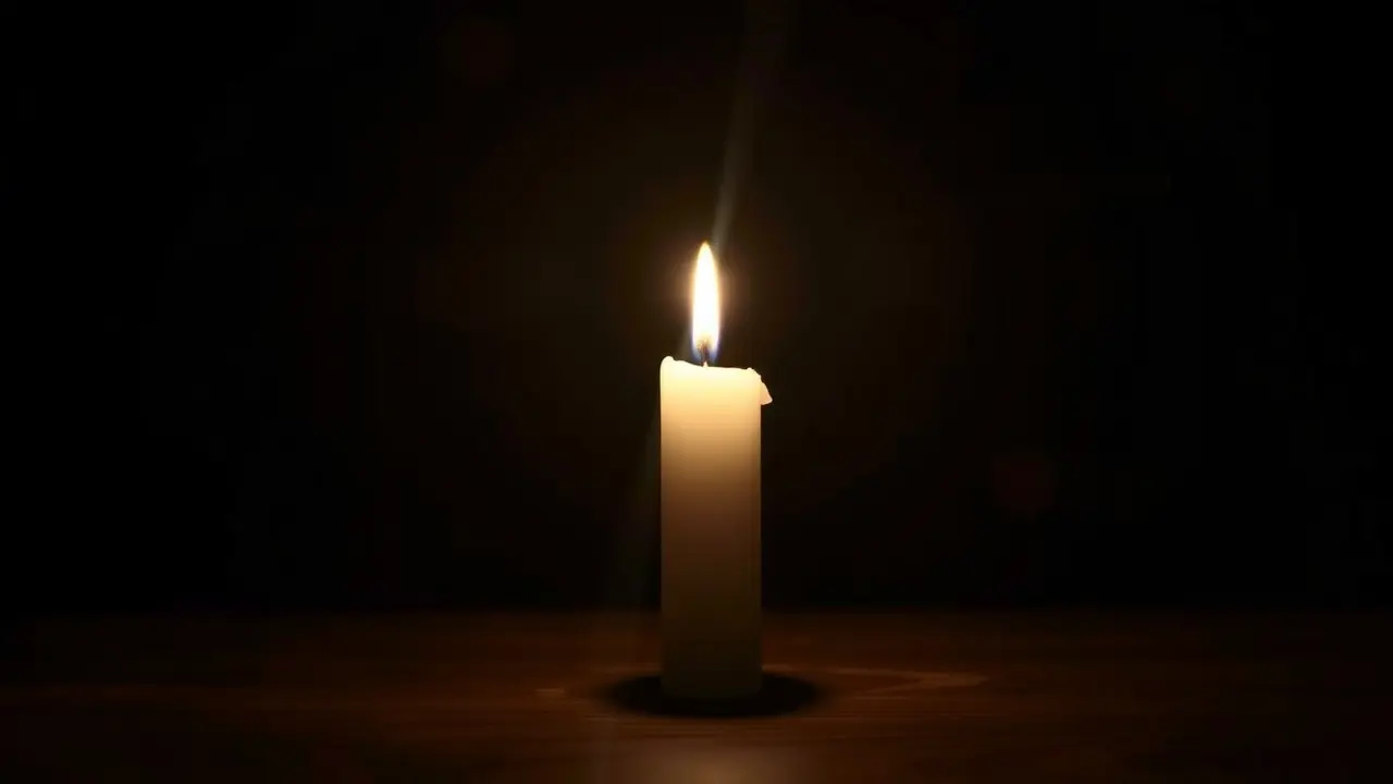 Significado de Sonhar com Vela: Decifre os Símbolos e as Mensagens Vela branca acesa, simbolizando esperança e paz