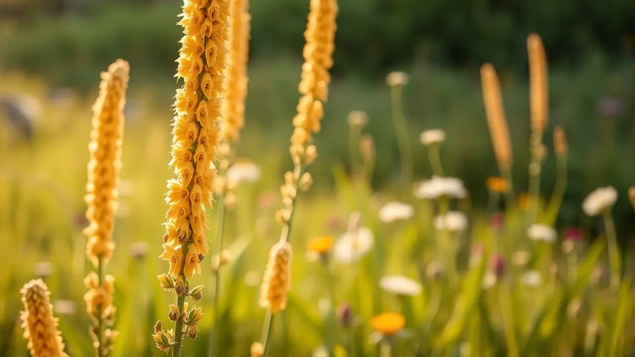 Planta de verbasco florida