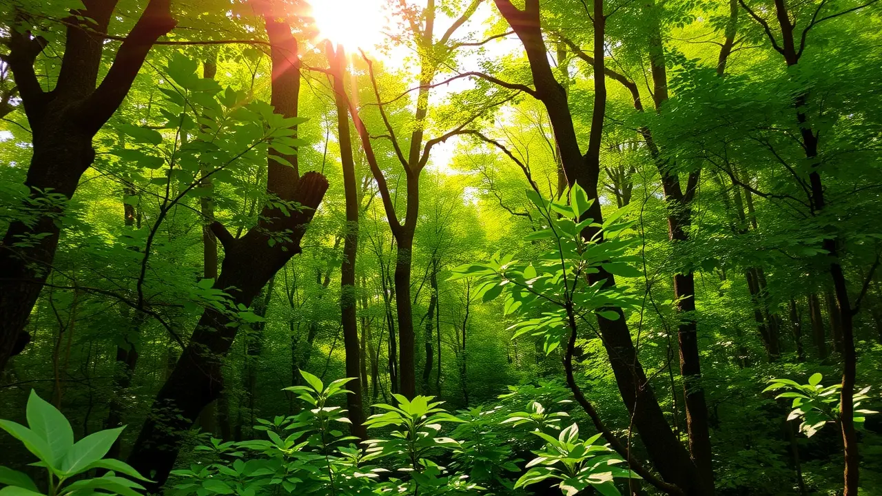 Paisagem verdejante e exuberante