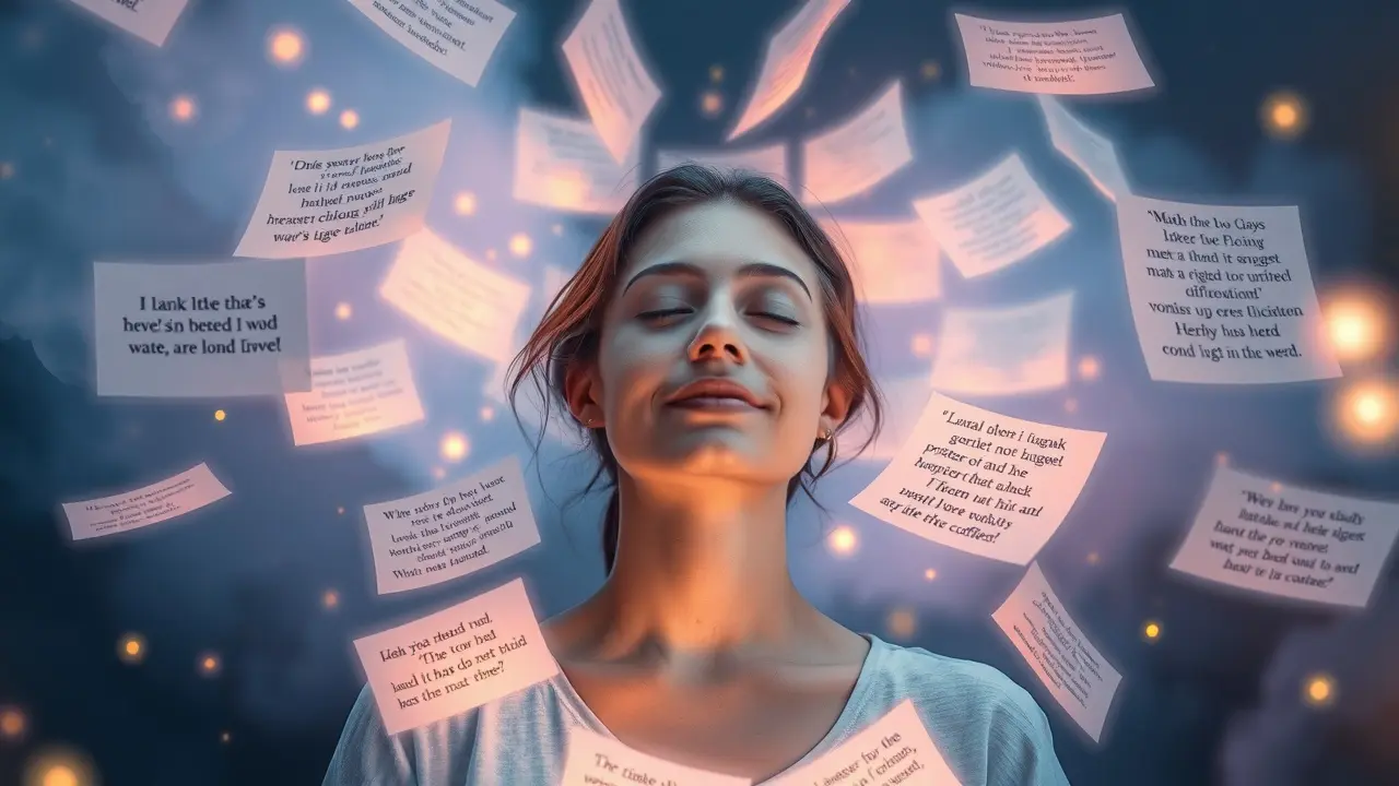 Sonhar com Verso: Descubra os Significados e Interpretações Pessoa cercada por versos brilhantes