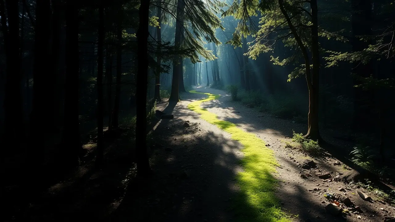 Significado de Sonhar com Viabilização: Entenda as Mensagens do Inconsciente Caminho iluminado representando a viabilização.