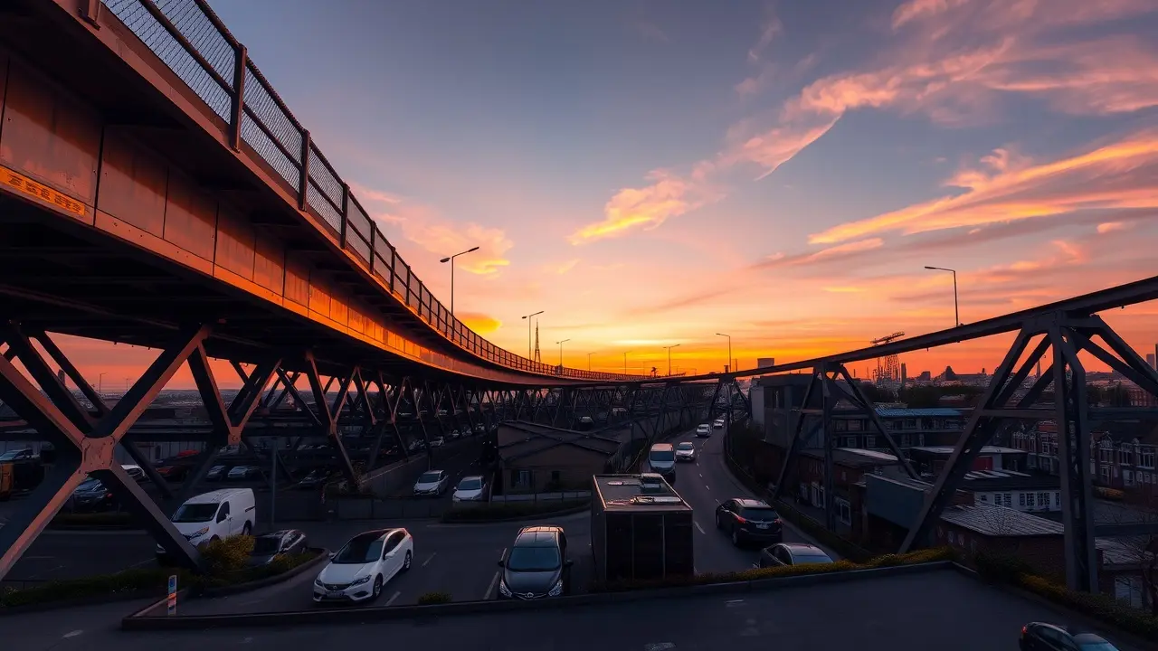 Sonhar com Viaduto: Descubra os Significados e Interpretações! Viaduto ao pôr do sol