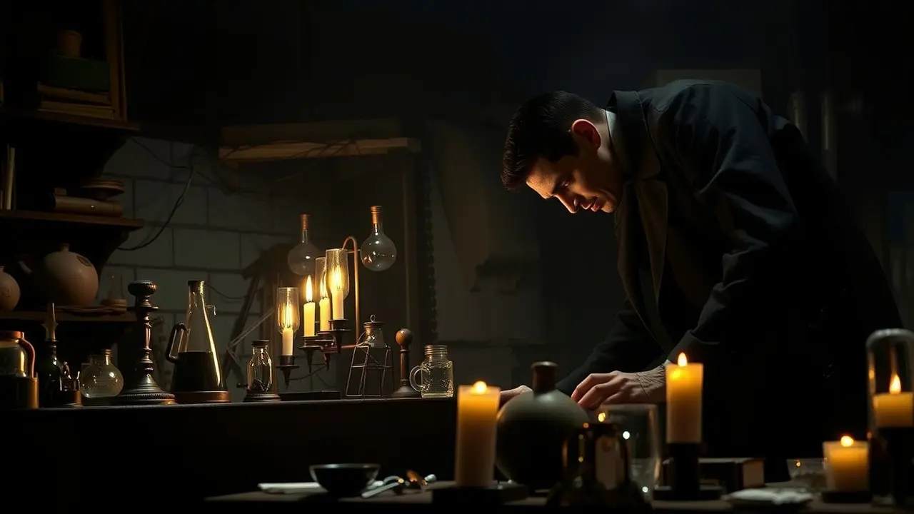 Sonhar com Victor Frankenstein: Significado e Interpretações Victor Frankenstein em laboratório sombrio