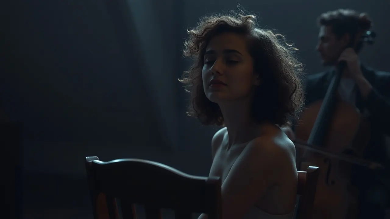 O Significado Profundo de Sonhar com Violoncelista: Uma Análise Detalhada Mulher contemplativa ouvindo violoncelista