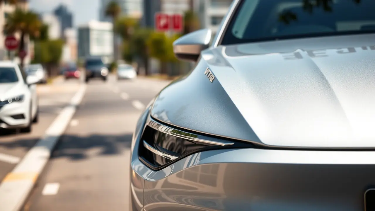 Volkswagen Virtus prata em rua ensolarada