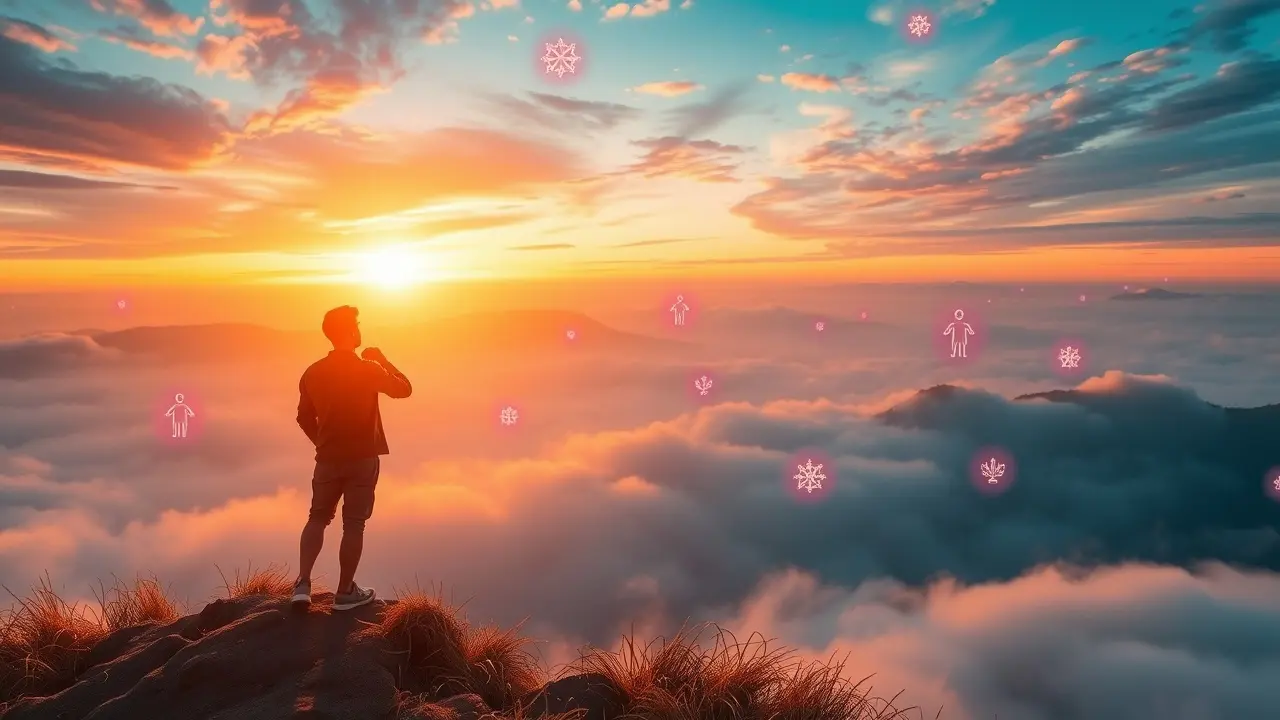 Visão onírica de um amanhecer místico.