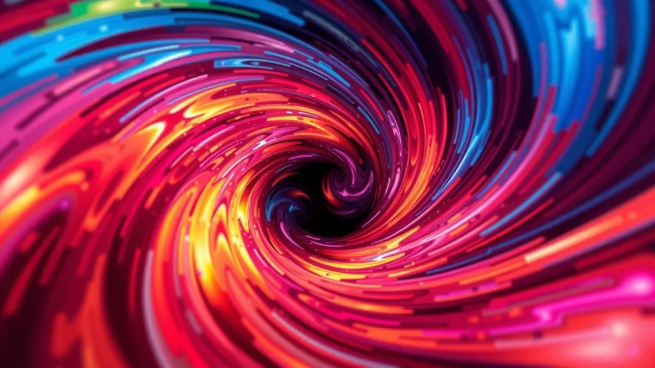 Sonhar com Volatilidade: Desvende os Significados e Suas Implicações Vórtice colorido representando a volatilidade
