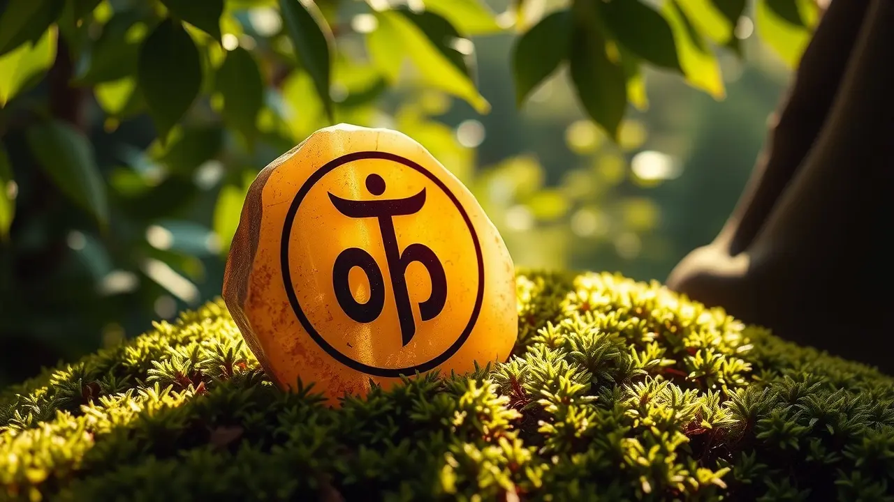 Sonhar com Wunjo: Descubra o Significado Oculto Runa Wunjo representando alegria e harmonia.