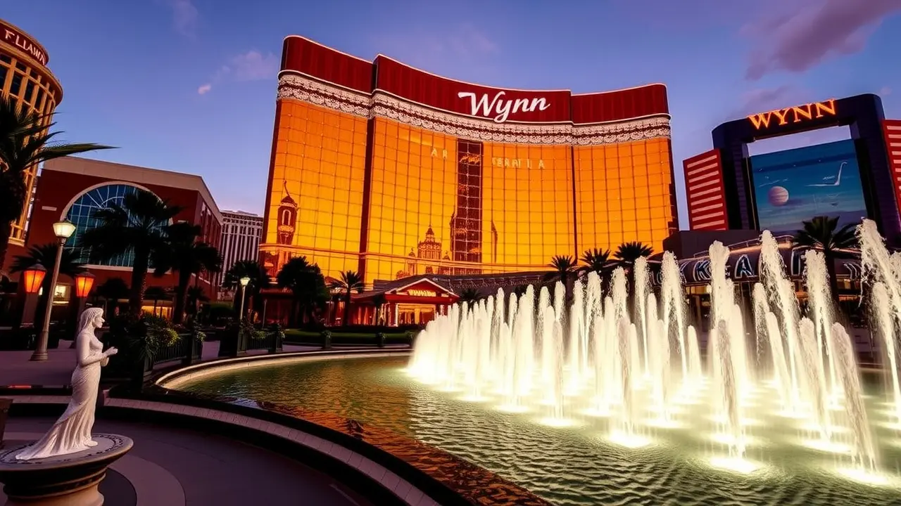 Sonhar com Wynn: Decifrando os Significados e Simbolismos Ocultos Hotel Wynn em Las Vegas ao entardecer