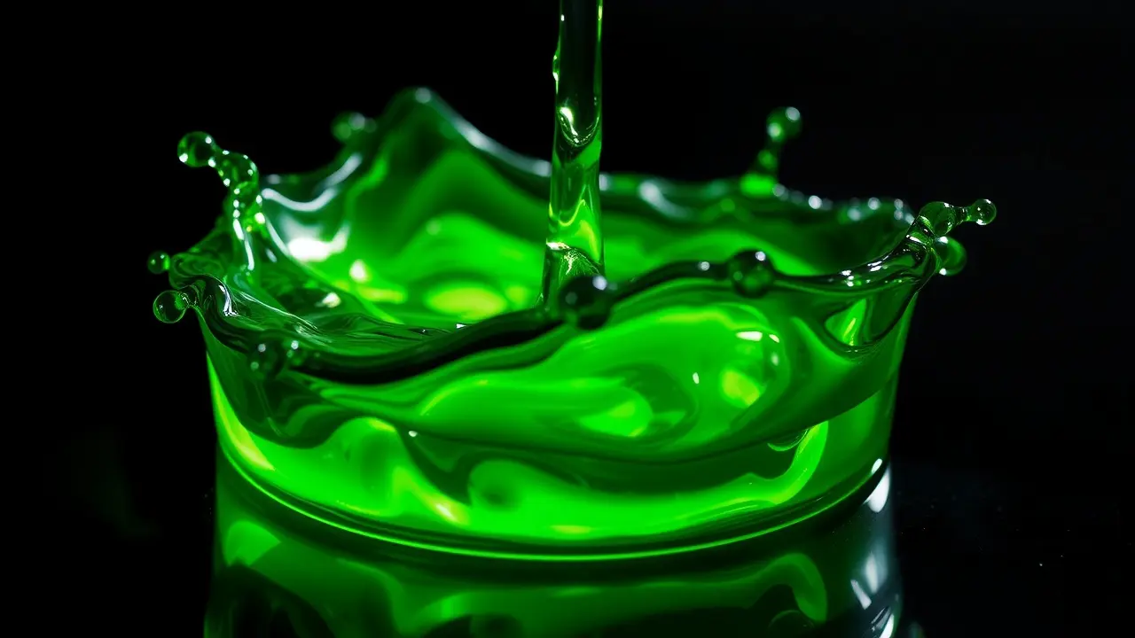 Imagem de água régia borbulhante em béquer