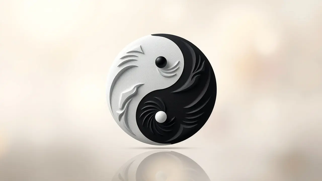 Símbolo Yin-Yang representando equilíbrio
