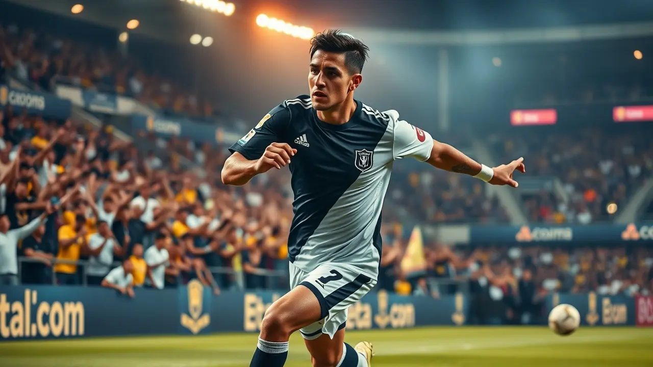 Yuri Alberto em campo, jogando futebol