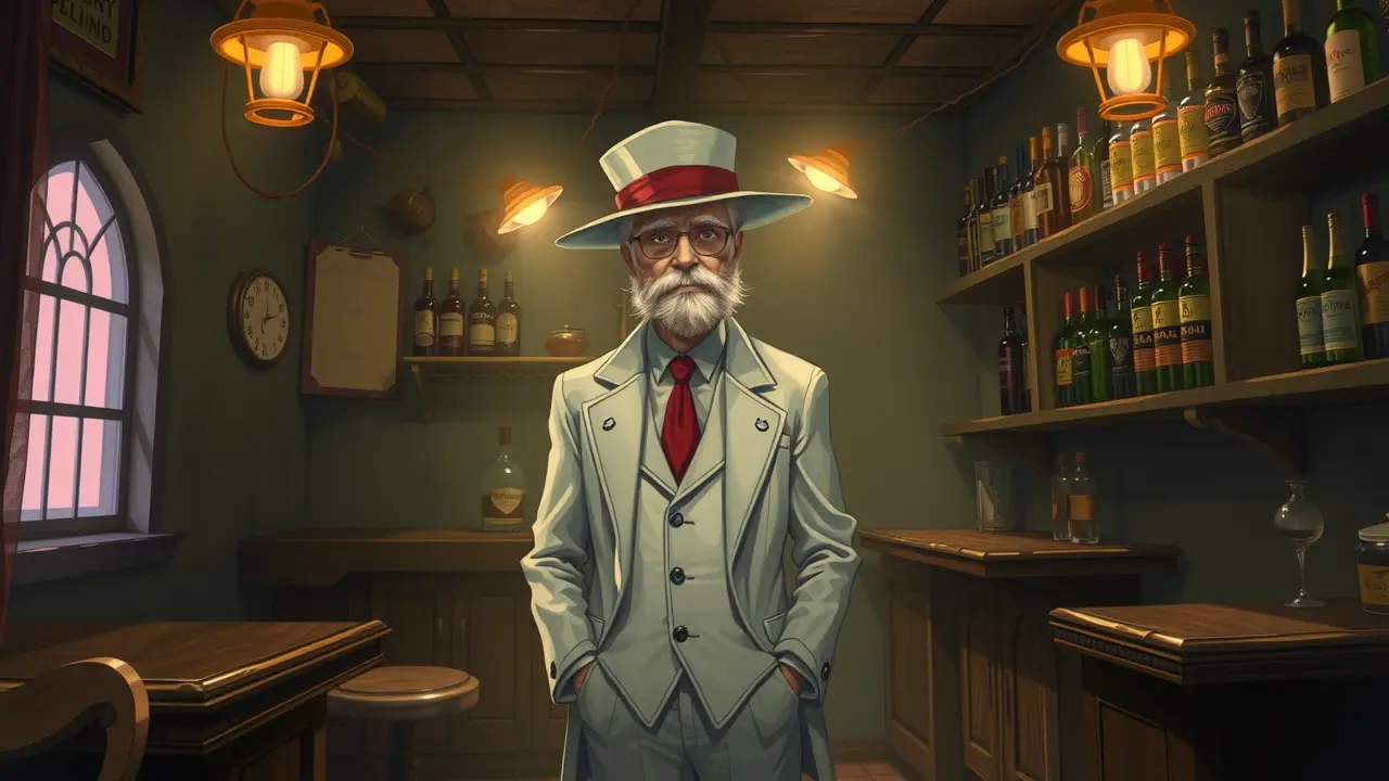 Zé Pelintra em bar, figura espiritual.