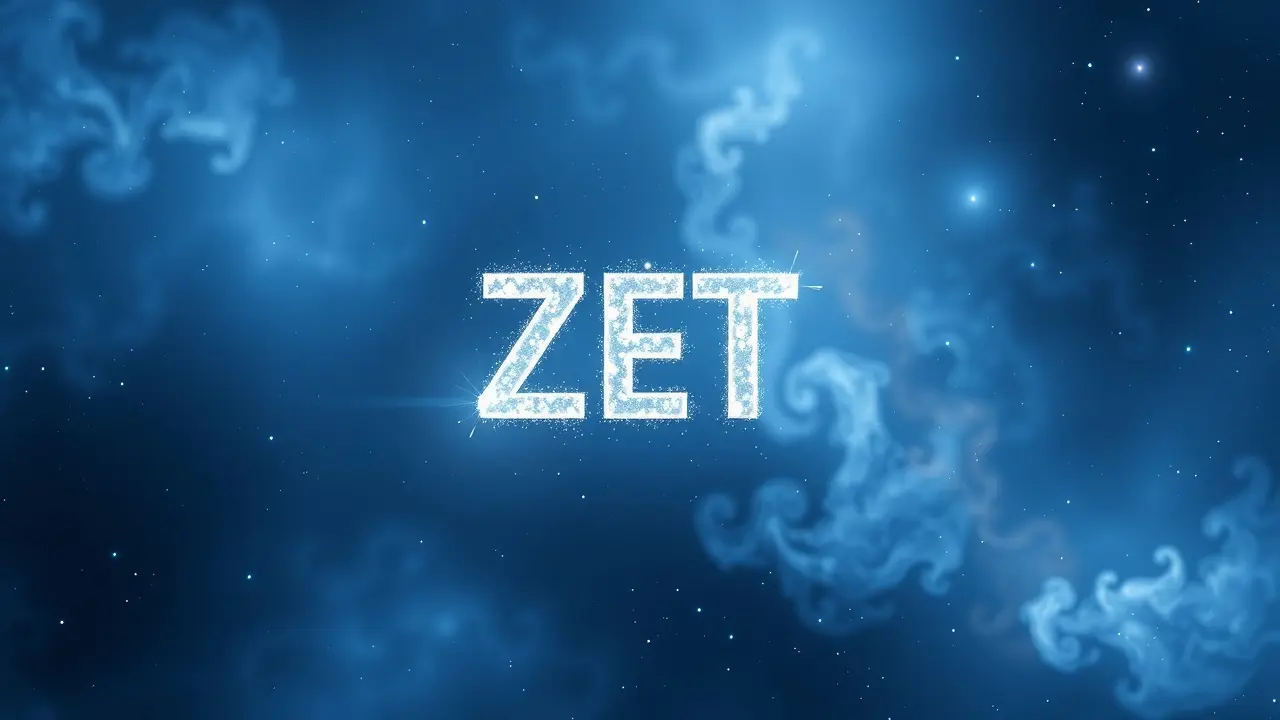 Letra Zeta brilhante em um sonho