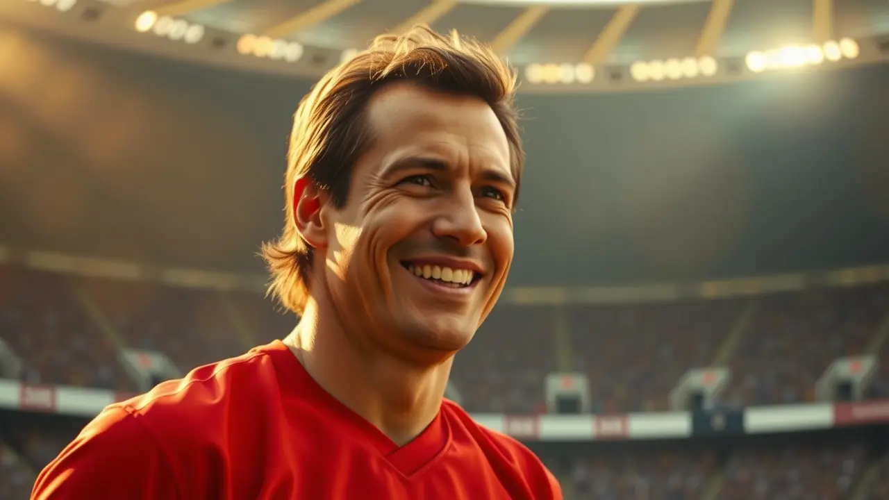 Sonho com Zico: lenda do futebol sorrindo