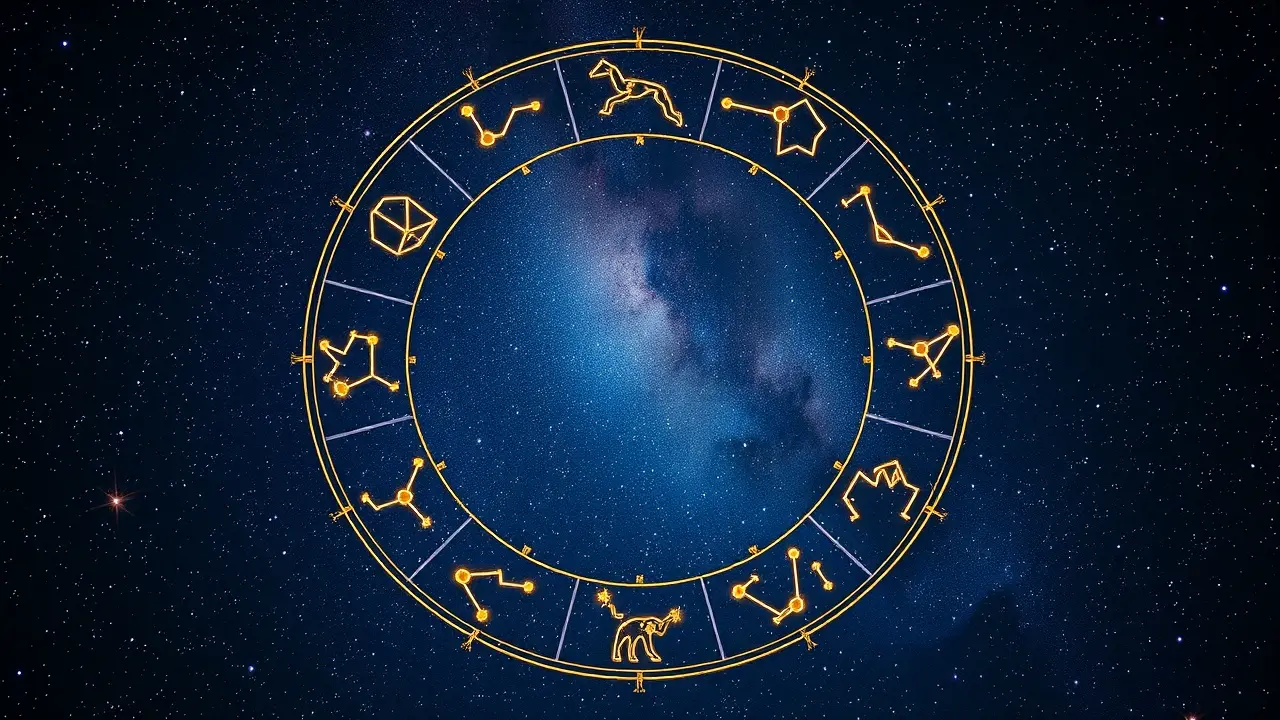 Representação visual do zodíaco sideral.
